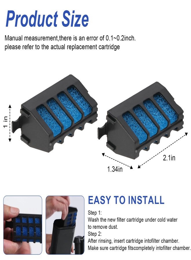 Batator 4 Pack Small Replacement Internal Filter Cartridges for Aqueon QuietFlow Internal Filter for AT10 and AT15, Fish Tank Filters Cartridges for Aquarium 2-Stage Replacement - Image 4